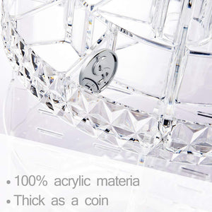 Boîte de rangement cosmétique en cristal rotative de haute qualité à 360° Astuces Pratique ideeSympa.fr 