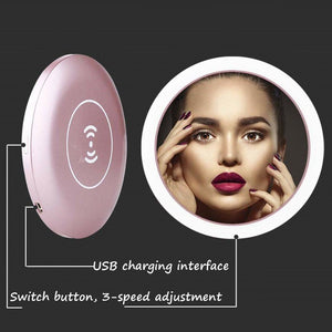 Sarke™- Miroir de maquillage LED portable & Chargeur sans fil Beauté ideeSympa.fr 