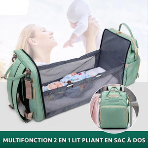 Go-BabyBag™ : 2 en 1 sac à langer à dos & pliable lit pour bébé Sac pour bébés Ideesympa.fr 