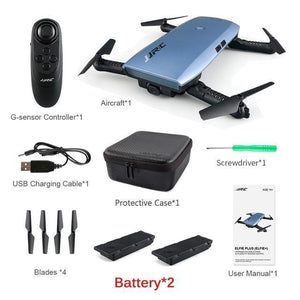 Mini Drone Selfie, Pilotez Avec Votre Smartphone Technologie ideeSympa.fr Metal Blue 2 Battery 