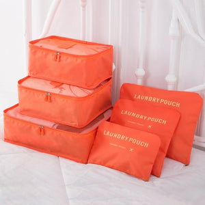 SacPack ™ - Pochettes de rangement (6pcs) Travel Bags Shop3622155 Store Orange 